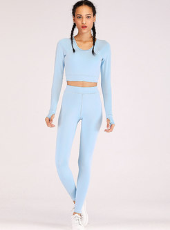 Long Sleeve Backless Breathable Tracksuit