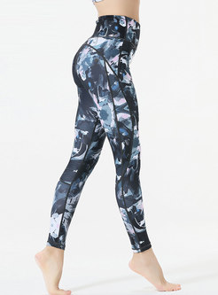 High Waisted Print Quick-drying Yoga Pants