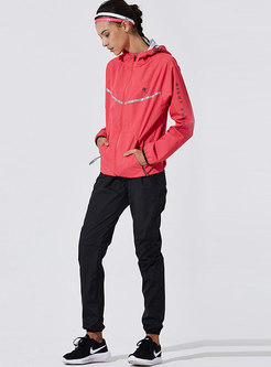 Color Block Hooded Sport Sweat Tracksuit