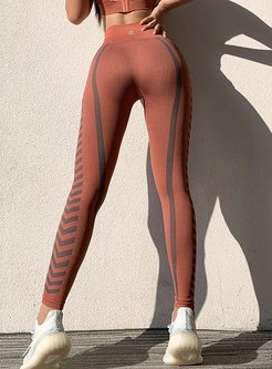 High Waisted Color Block Tight Yoga Pants
