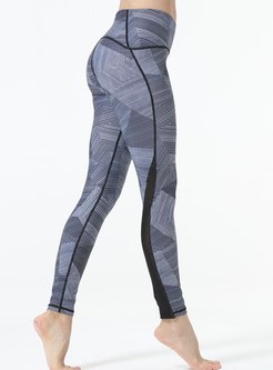 Color-blocked Tight Quick-drying Yoga Pants