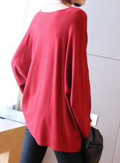 Plus Size V-neck Pullover Sweater