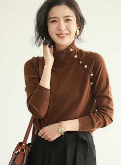 Turtleneck Pullover Long Sleeve Sweater