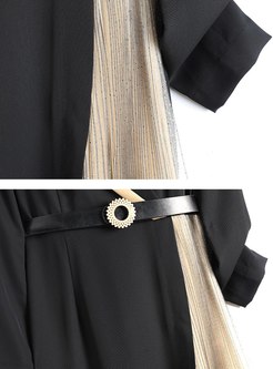 Color-blocked Sequin Mesh Patchwork Midi Dress