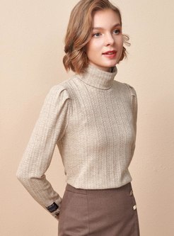 Turtleneck Pullover Slim Sweater