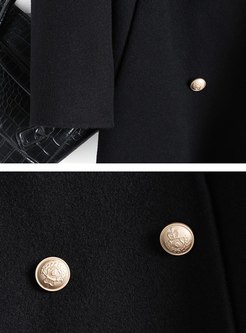 Long Sleeve Double-breasted Loose Peacoat