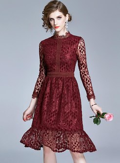 Dresses | Skater Dresses | Elegant Lace A-Line Dress