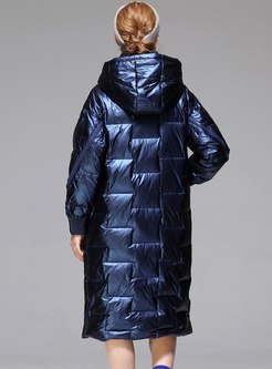 Pure Color Duck Down Coat With Pockets