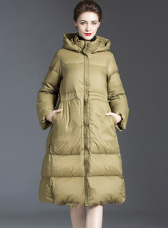 Plus Size Removable Hood Puffer Coat