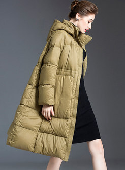 Plus Size Removable Hood Puffer Coat