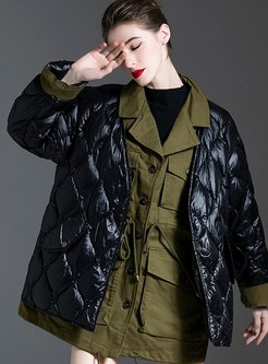 Notched Collar Lightweight Down Coat
