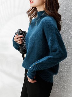 Long Sleeve Pullover Ribbed Sweater