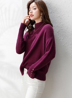 Long Sleeve Pullover Ribbed Sweater
