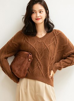 Long Sleeve Ribbed Loose Sweater