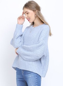 Crew Neck Pullover Loose Sweater