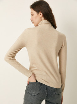 Turtleneck Pullover Slim Sweater