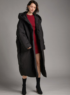 Long Sleeve Single-breasted Down Coat