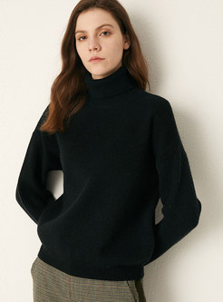 Turtleneck Loose Short Pullover Sweater