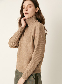 Turtleneck Loose Short Pullover Sweater