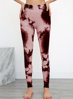 High Waisted Print Tight Yoga Pants
