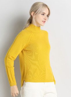 Half Turtleneck Pullover Loose Sweater
