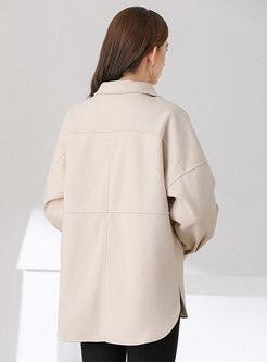 Lapel Straight Single-breasted Coat
