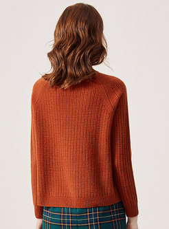 Long Sleeve Pullover Solid Sweater