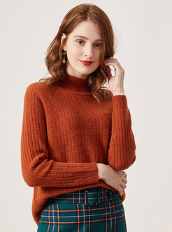 Long Sleeve Pullover Solid Sweater
