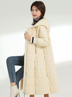 Hooded Straight Lightweight Down Coat