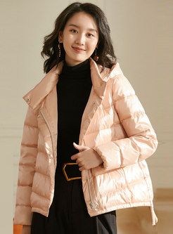 Hooded Short Single-breasted Puffer Jacket