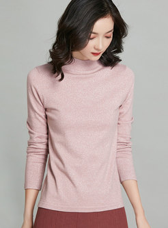 Half Turtleneck Pullover Slim Sweater