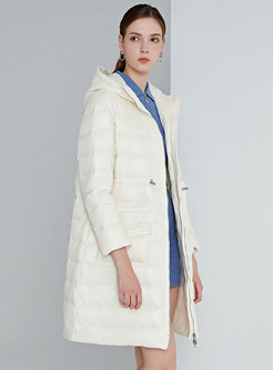 Hooded Lightweight Mid-length Puffer Coat
