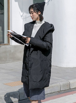 Hooded Straight Loose Down Coat