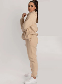 Hooded Pullover Casual Sweatshirt Pant Suits