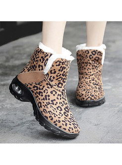 Leopard Non-slip Platform Casual Snow Boots