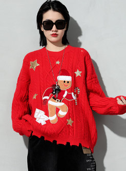 Plus Size Christmas Pullover Sweater