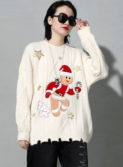 Plus Size Christmas Pullover Sweater