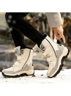 Short Plush Platform Outdoor Snow Boots