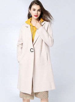 Long Sleeve Straight Knee-length Overcoat