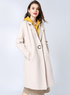 Long Sleeve Straight Knee-length Overcoat