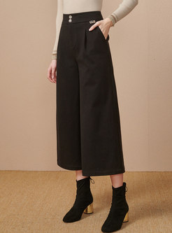 High Waisted Wide Leg Pants With Pockets