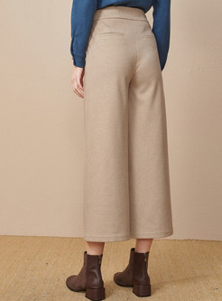 High Waisted Wide Leg Pants With Pockets