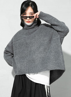 Turtleneck Pullover Plus Size Sweater