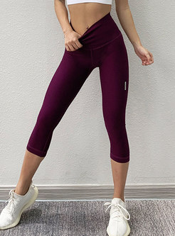 High Waisted Tight Yoga Cropped Pants