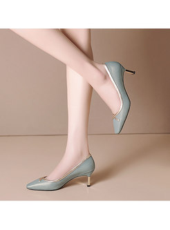 Square Toe Low-fronted Spring/Fall Heels