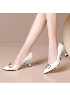Pointed Toe Low-fronted Spring/Fall Heels