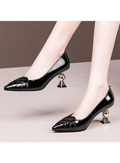 Pointed Toe Low-fronted Spring/Fall Heels