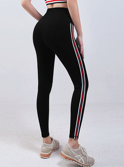 Color-blocked Tight High Waisted Yoga Pants