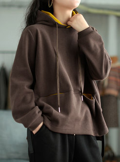 Casual Pullover Loose Hoodie With Pockets