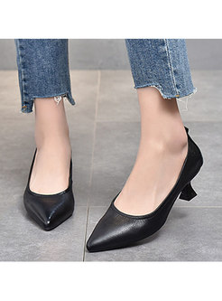Pointed Toe Low-fronted Stiletto Heels